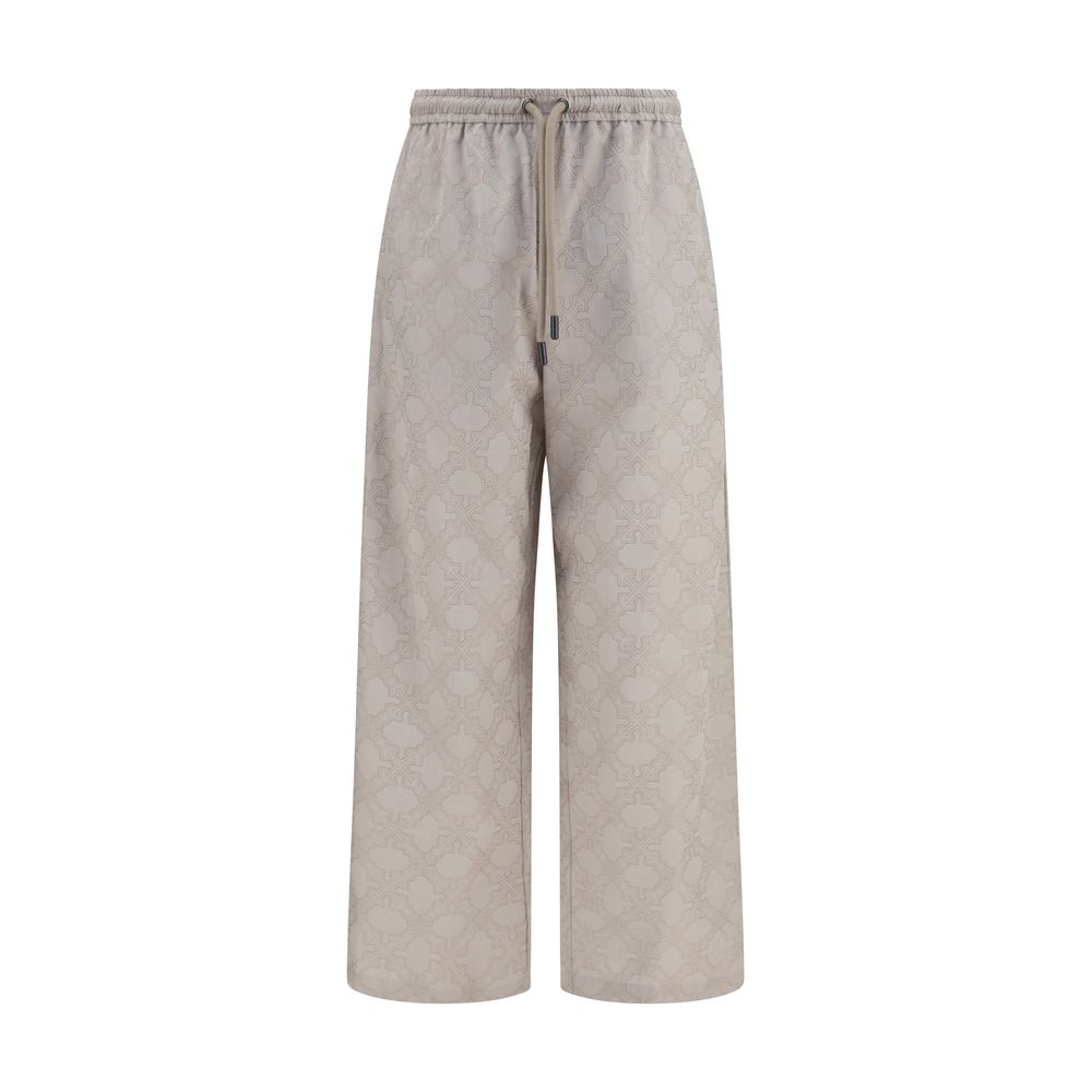 Off-White Beige Cotton Casual Pants Off-White