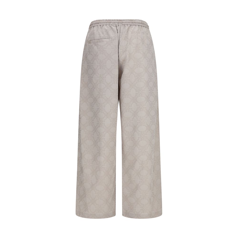 Off-White Beige Cotton Casual Pants Off-White