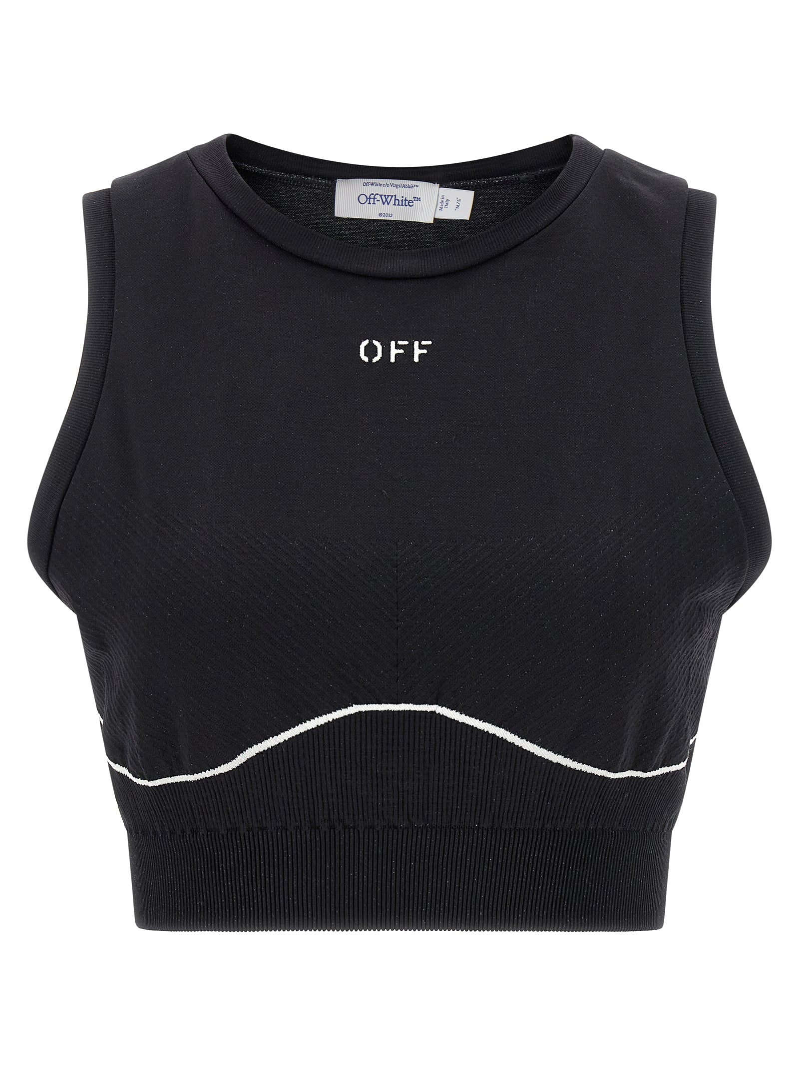 Off-White Black Polyamide Sport Bra Off-White