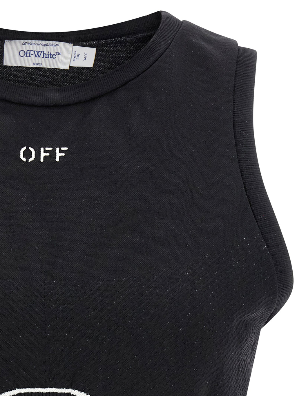 Off-White Black Polyamide Sport Bra Off-White