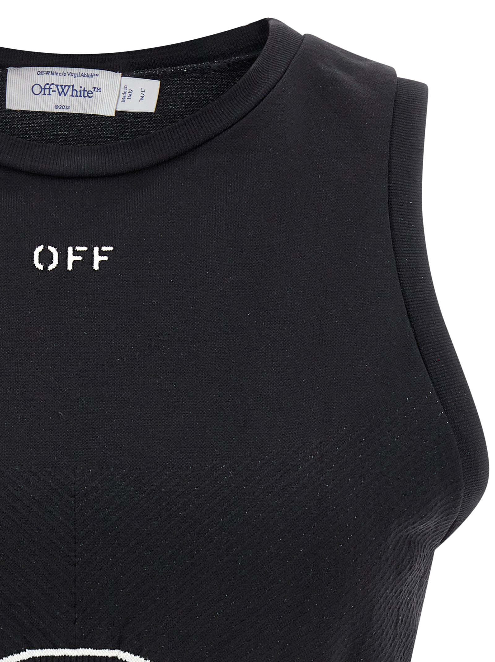 Off-White Black Polyamide Sport Bra Off-White