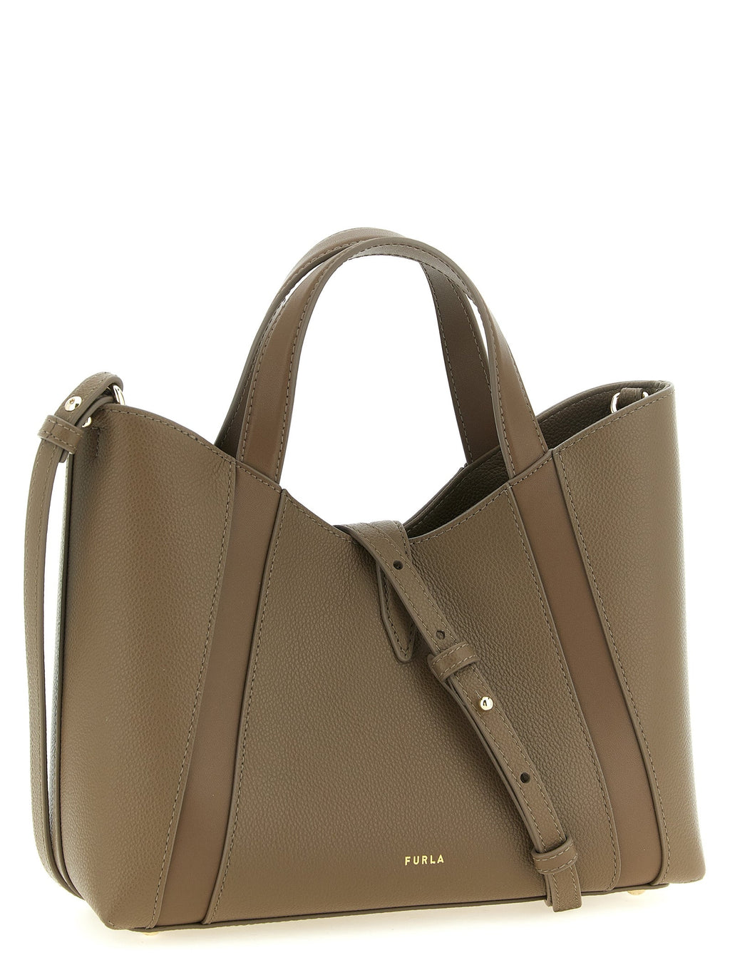Furla Gray Calfskin Tote Bag