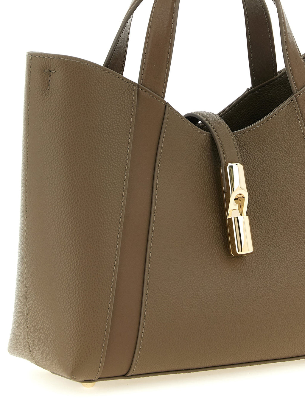Furla Gray Calfskin Tote Bag