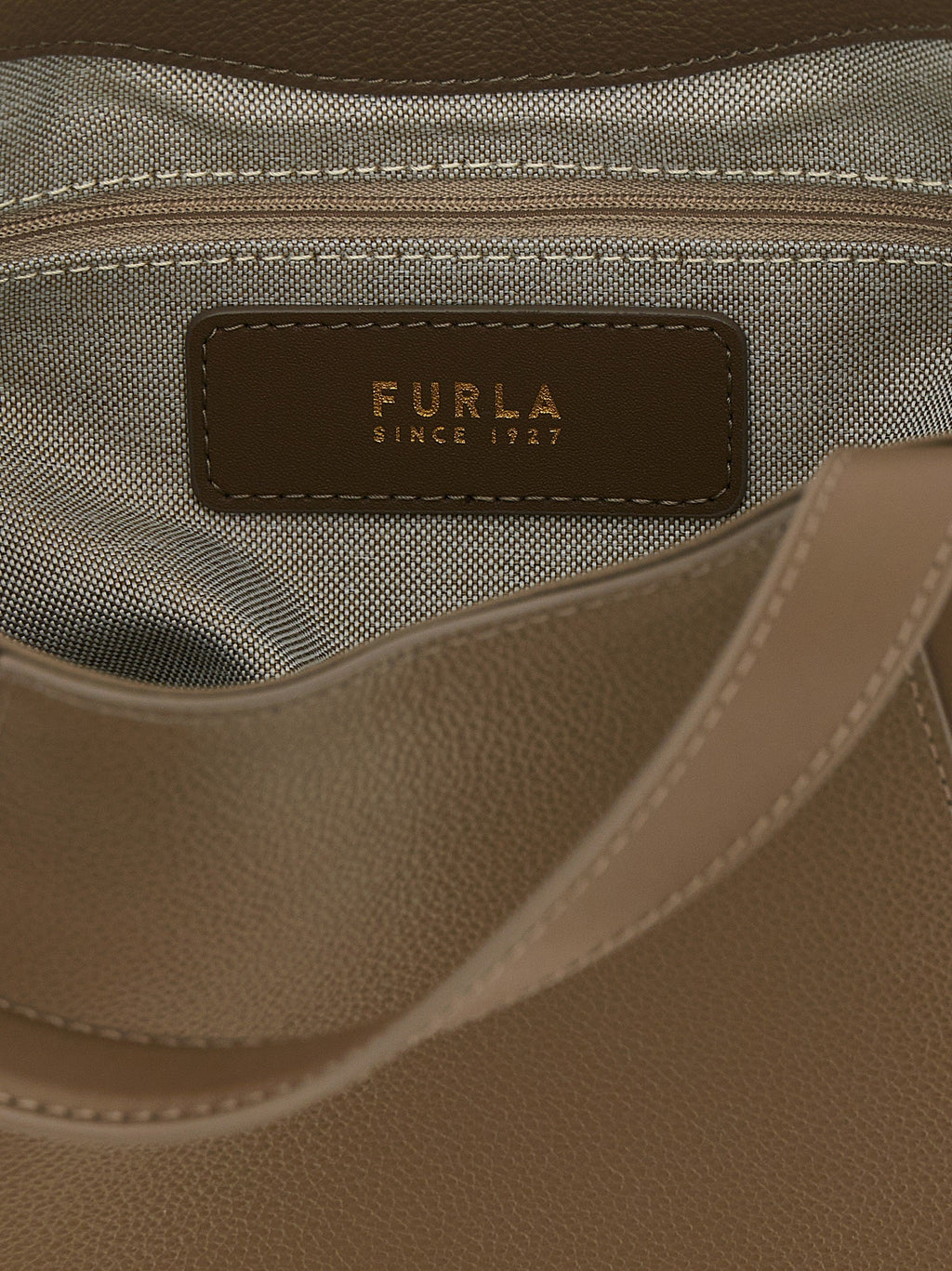 Furla Gray Calfskin Tote Bag