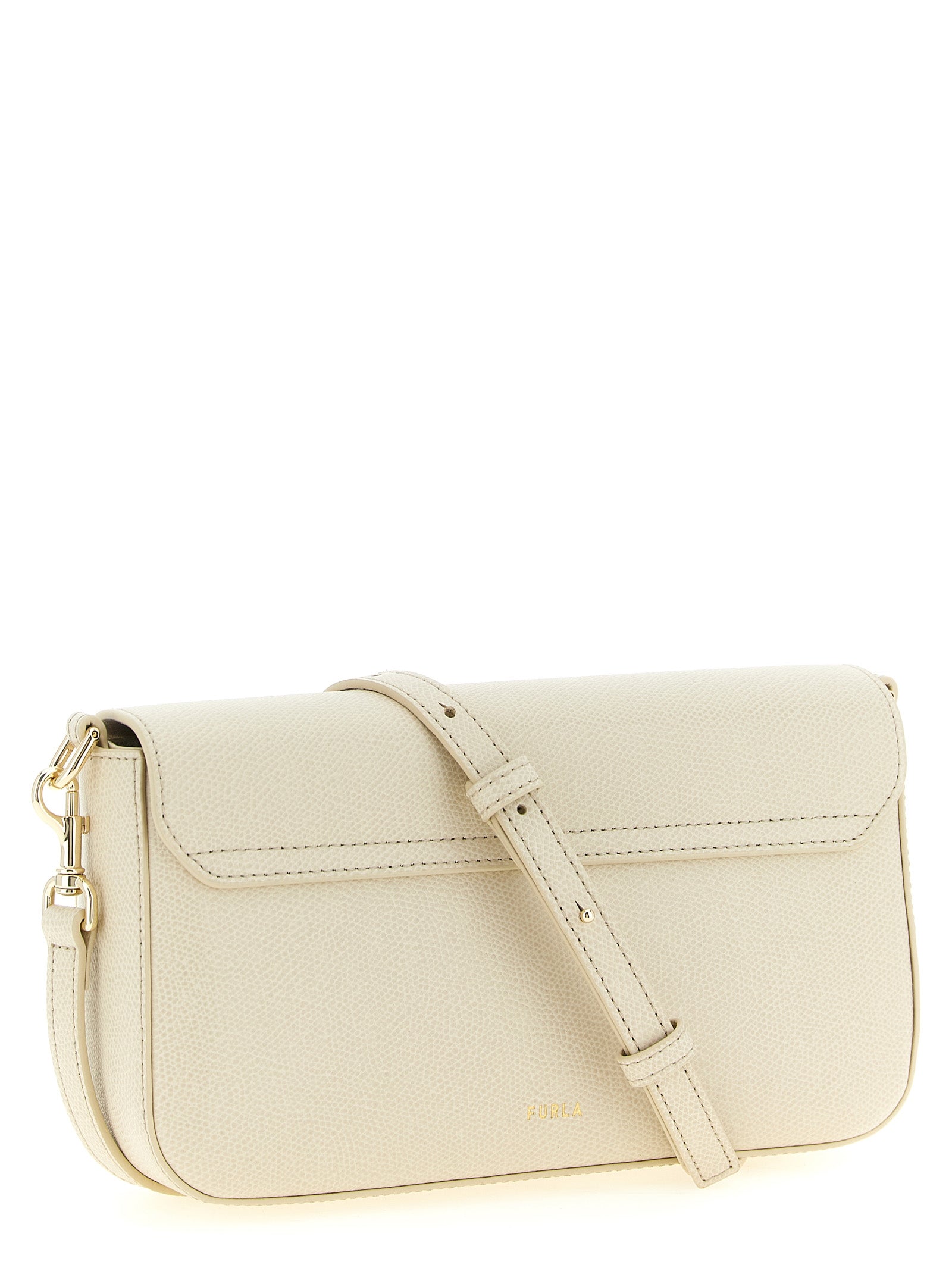 Furla White Calfskin Crossbody Bag