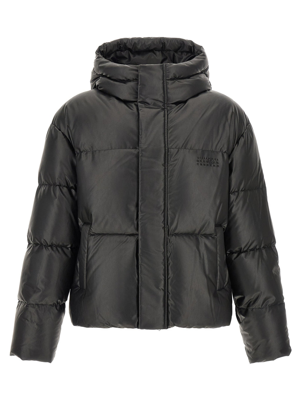 MM6 Maison Margiela Black Polyester Full-Length Jacket MM6 Maison Margiela
