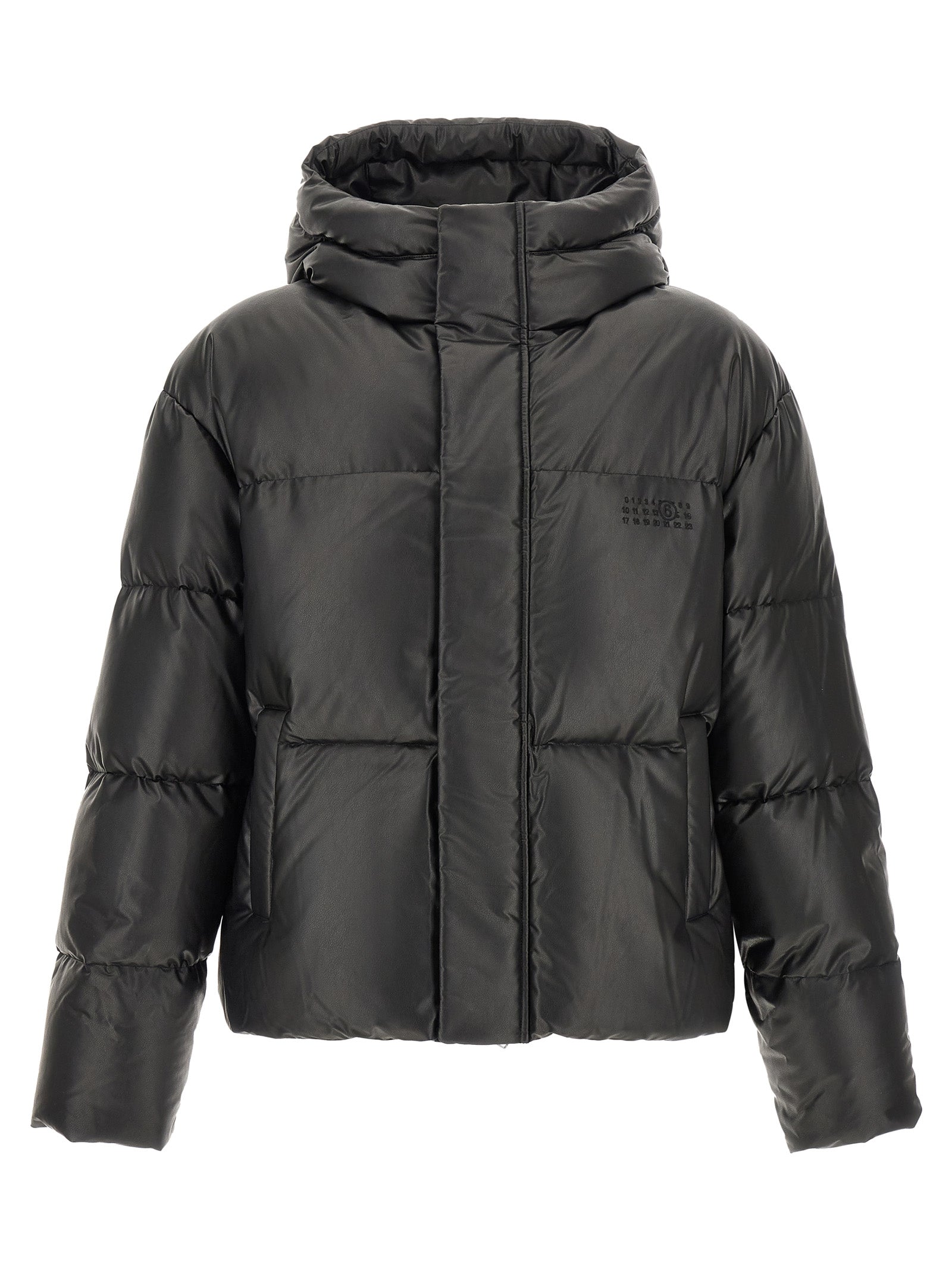 MM6 Maison Margiela Black Polyester Full-Length Jacket MM6 Maison Margiela