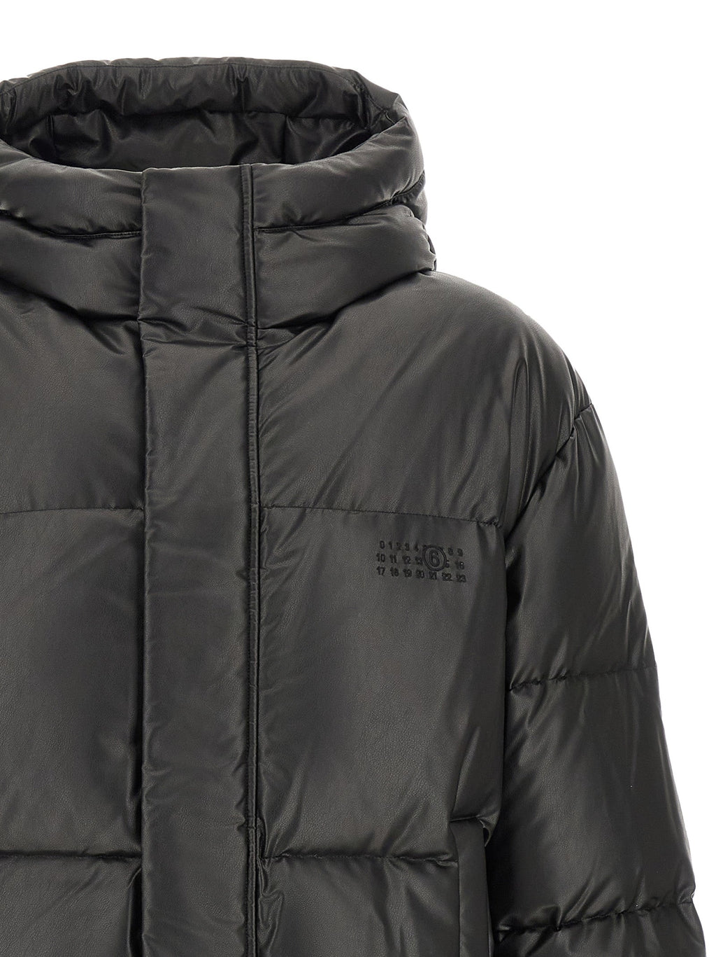 MM6 Maison Margiela Black Polyester Full-Length Jacket MM6 Maison Margiela