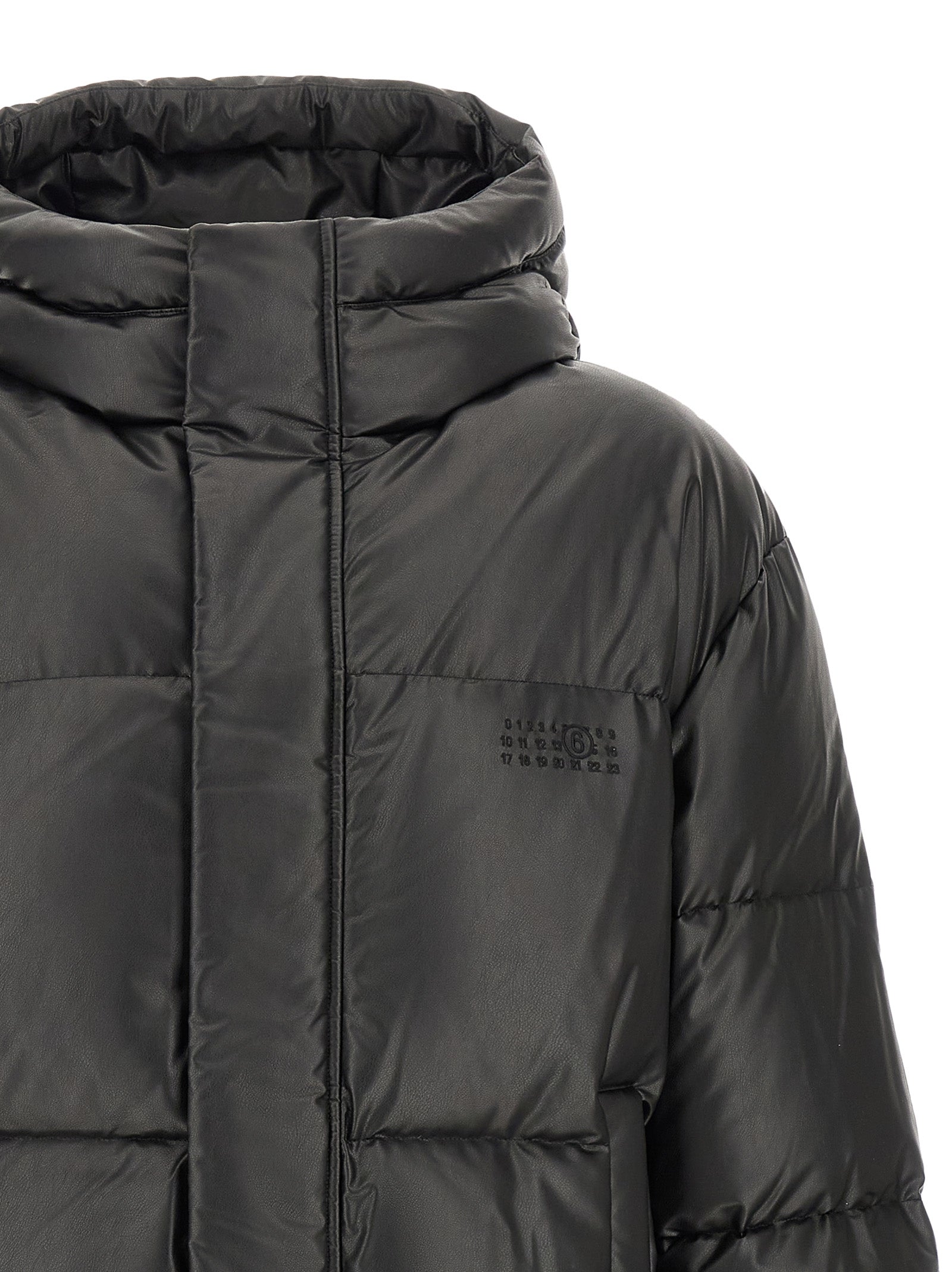 MM6 Maison Margiela Black Polyester Full-Length Jacket MM6 Maison Margiela