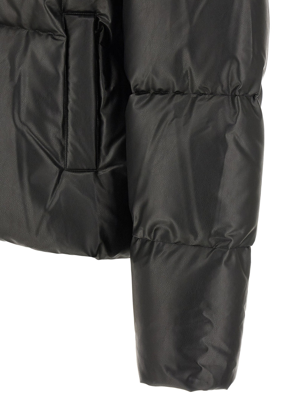 MM6 Maison Margiela Black Polyester Full-Length Jacket MM6 Maison Margiela