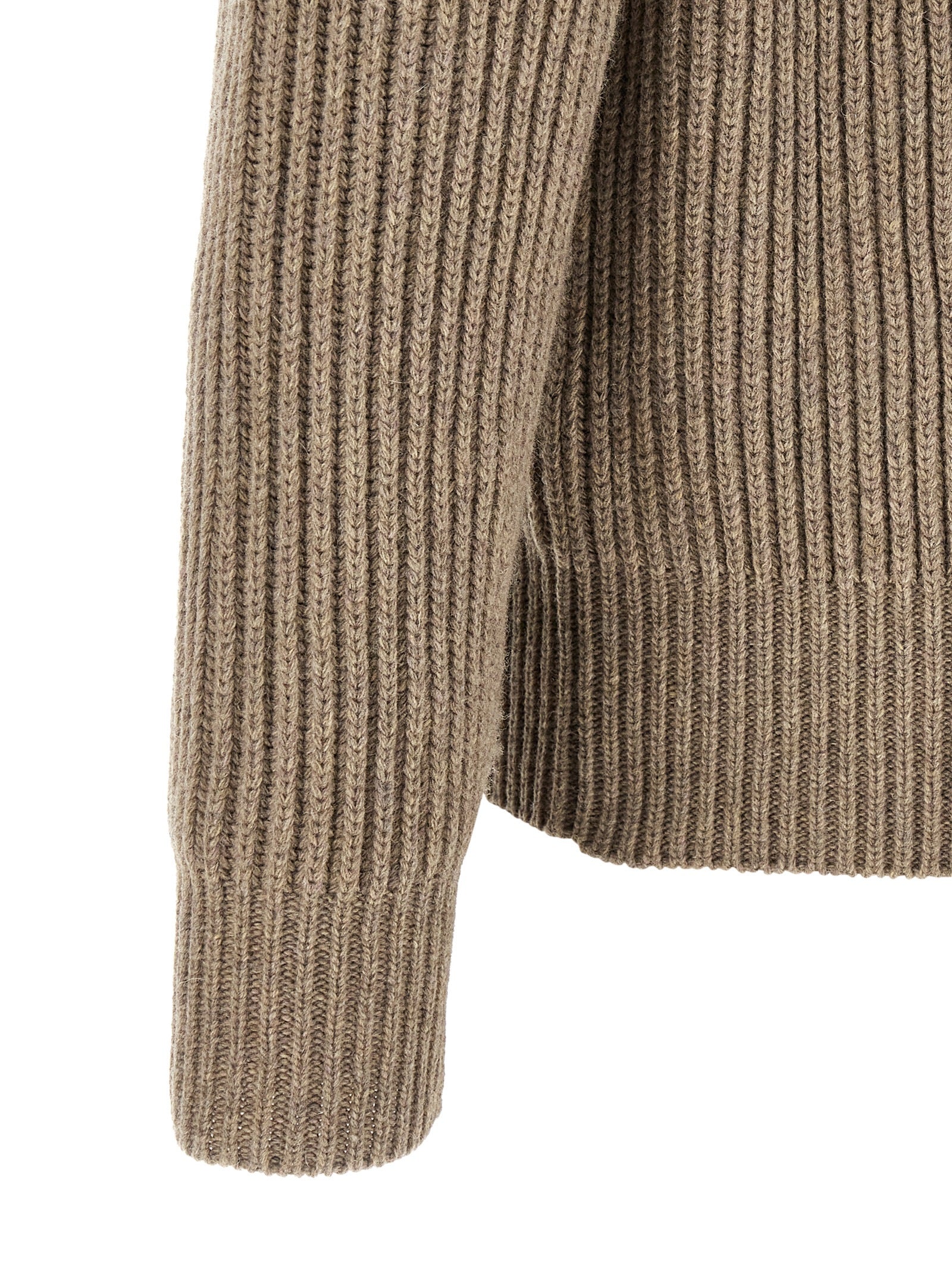 MM6 Maison Margiela Beige Wool Full-Length Jacket MM6 Maison Margiela