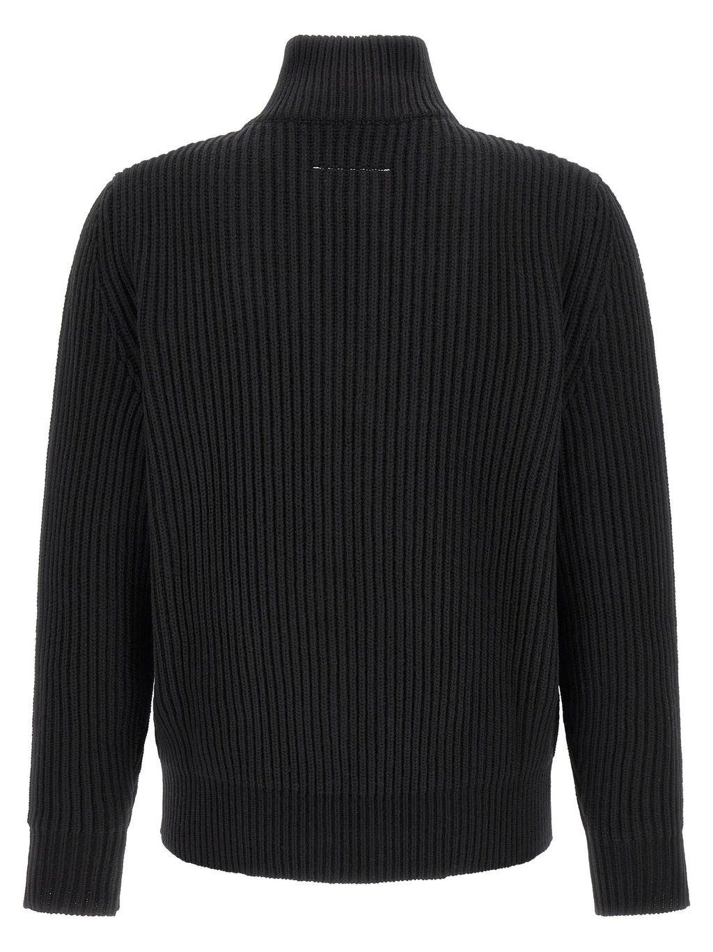 MM6 Maison Margiela Black Wool Full-Length Jacket