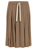 Moncler Beige Viscose Midi Skirt Moncler