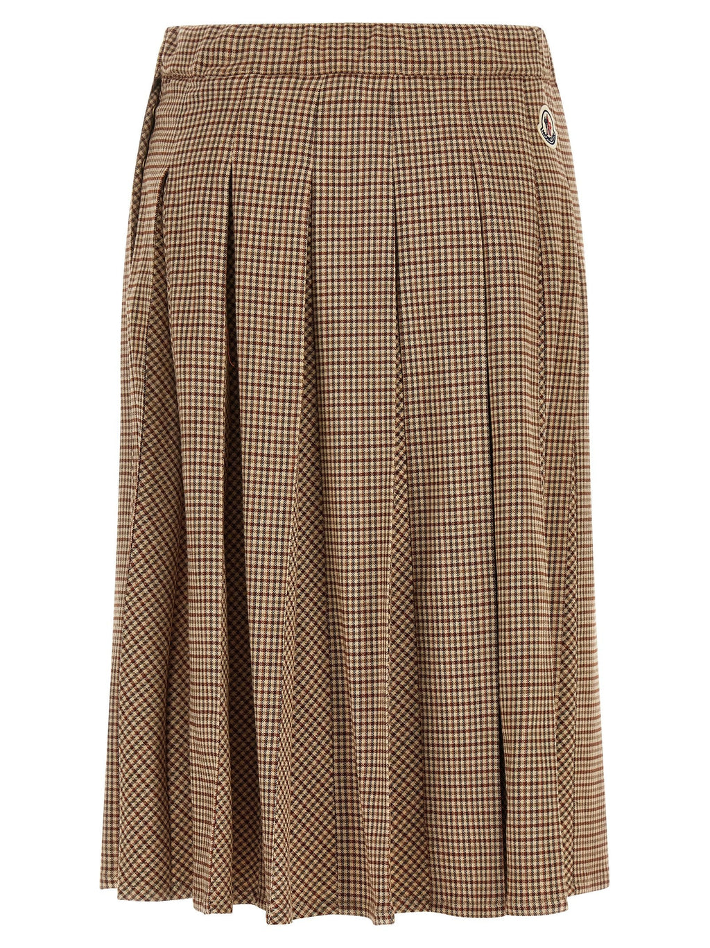 Moncler Beige Viscose Midi Skirt Moncler