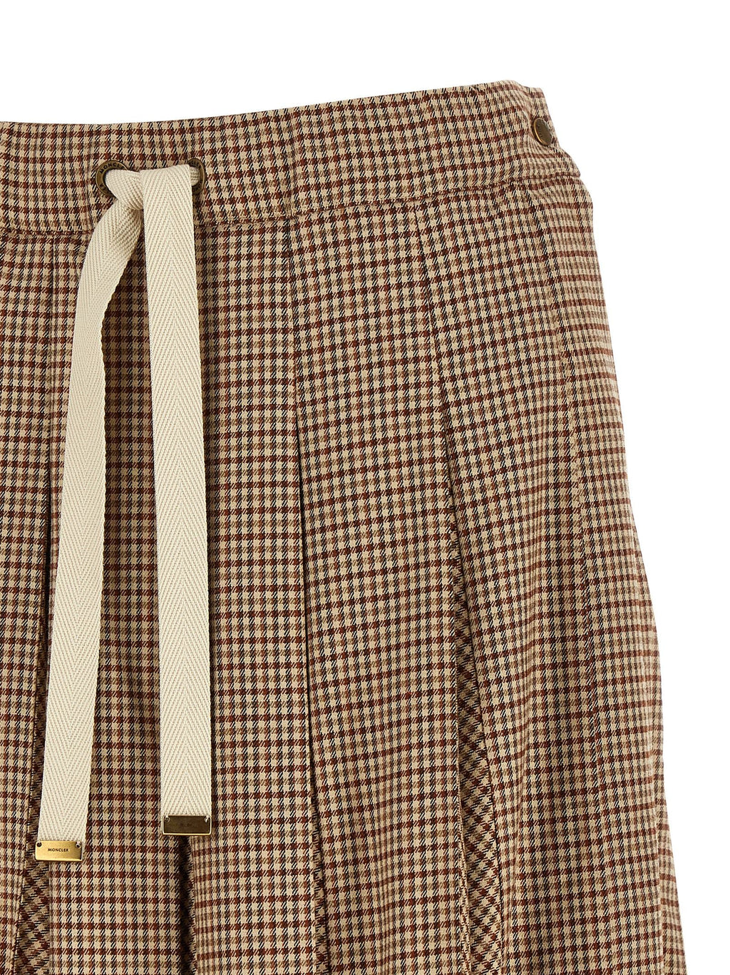 Moncler Beige Viscose Midi Skirt Moncler