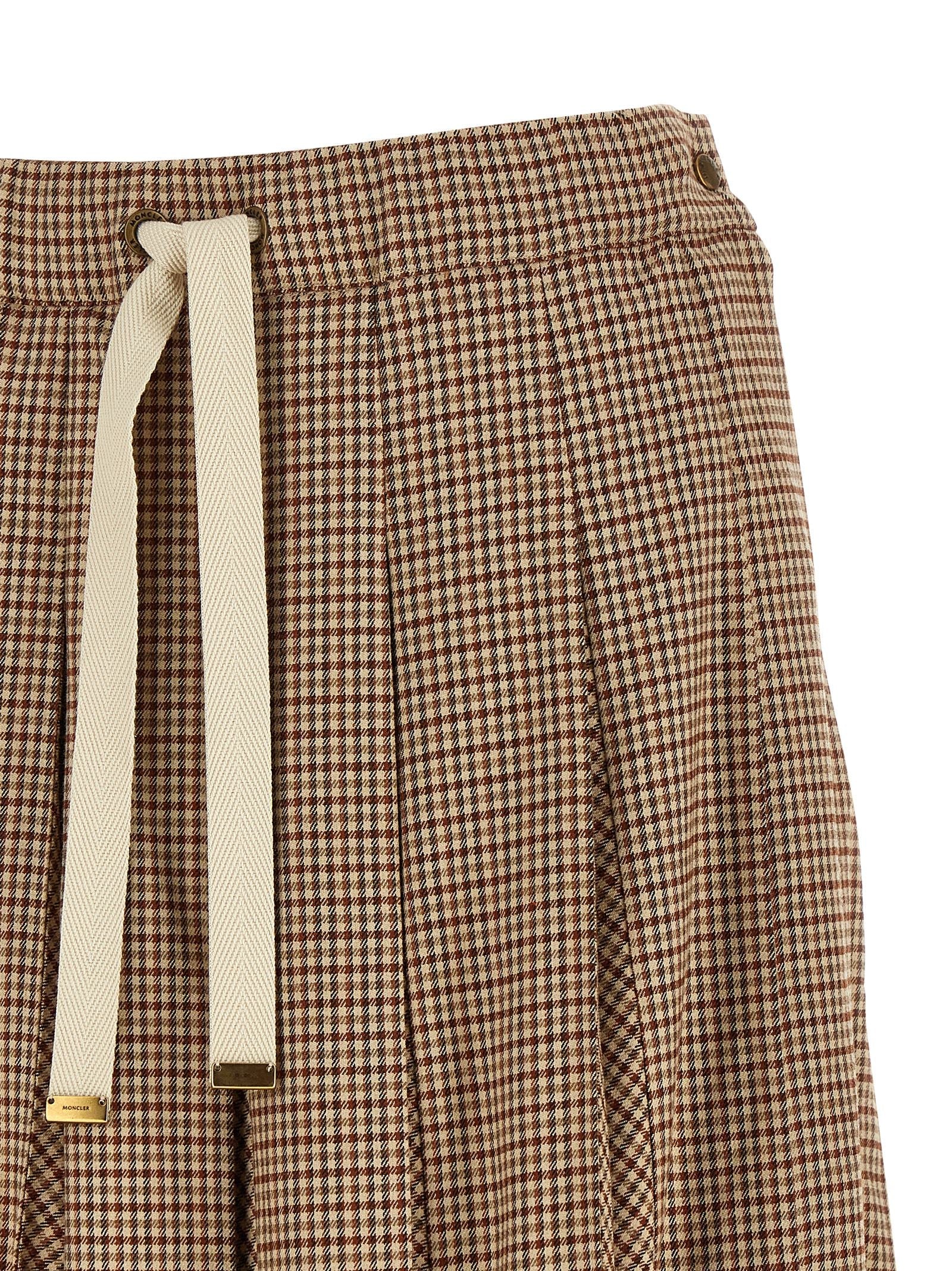 Moncler Beige Viscose Midi Skirt Moncler