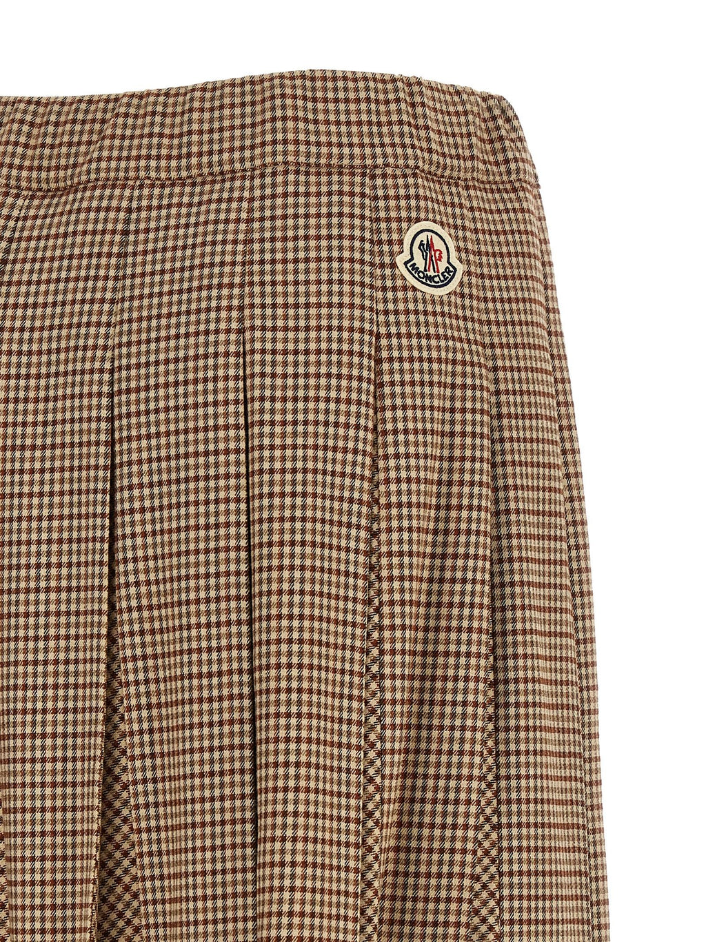 Moncler Beige Viscose Midi Skirt Moncler