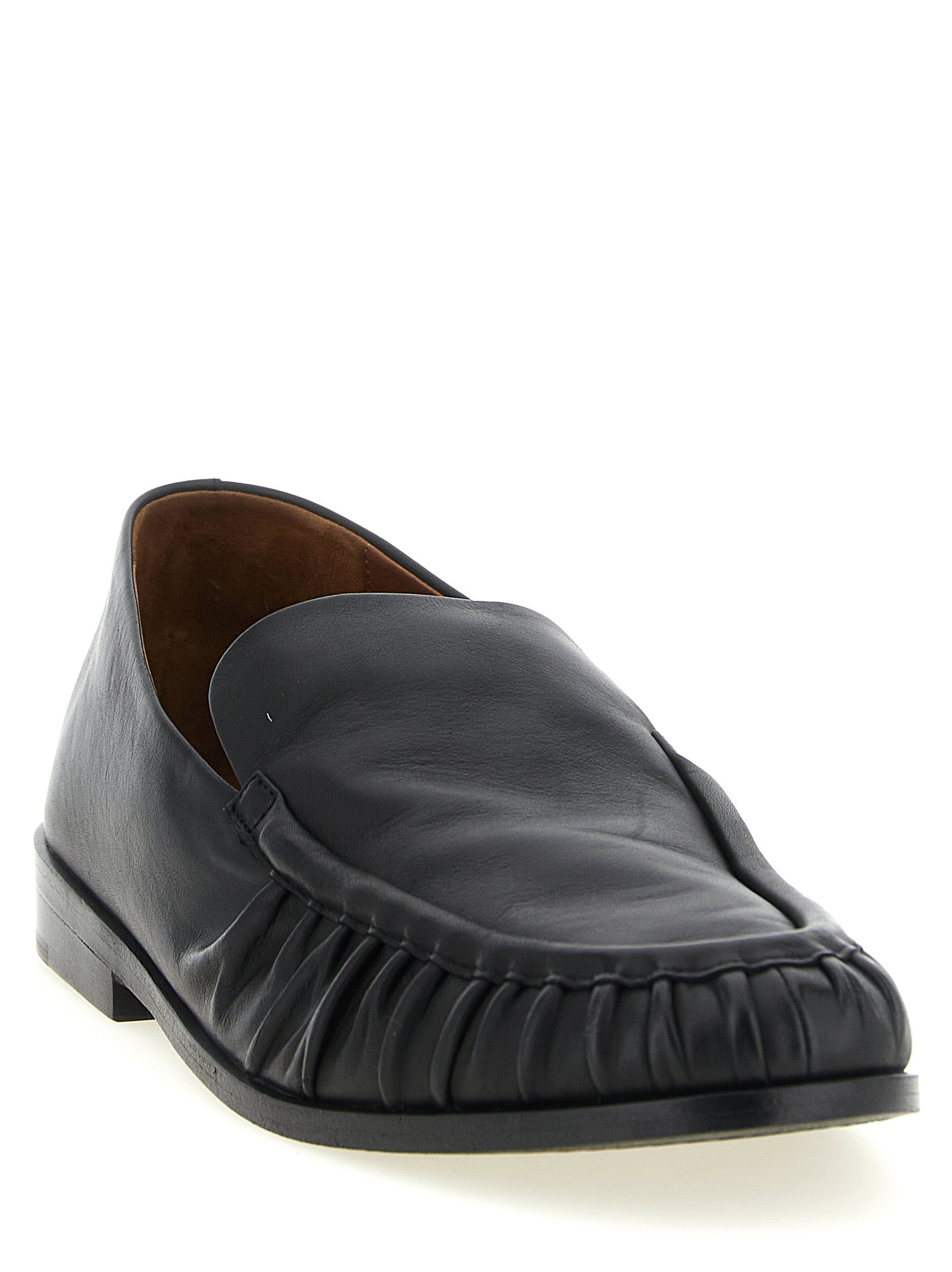 Marsell Black Calfskin Slip-On Loafers Marsell