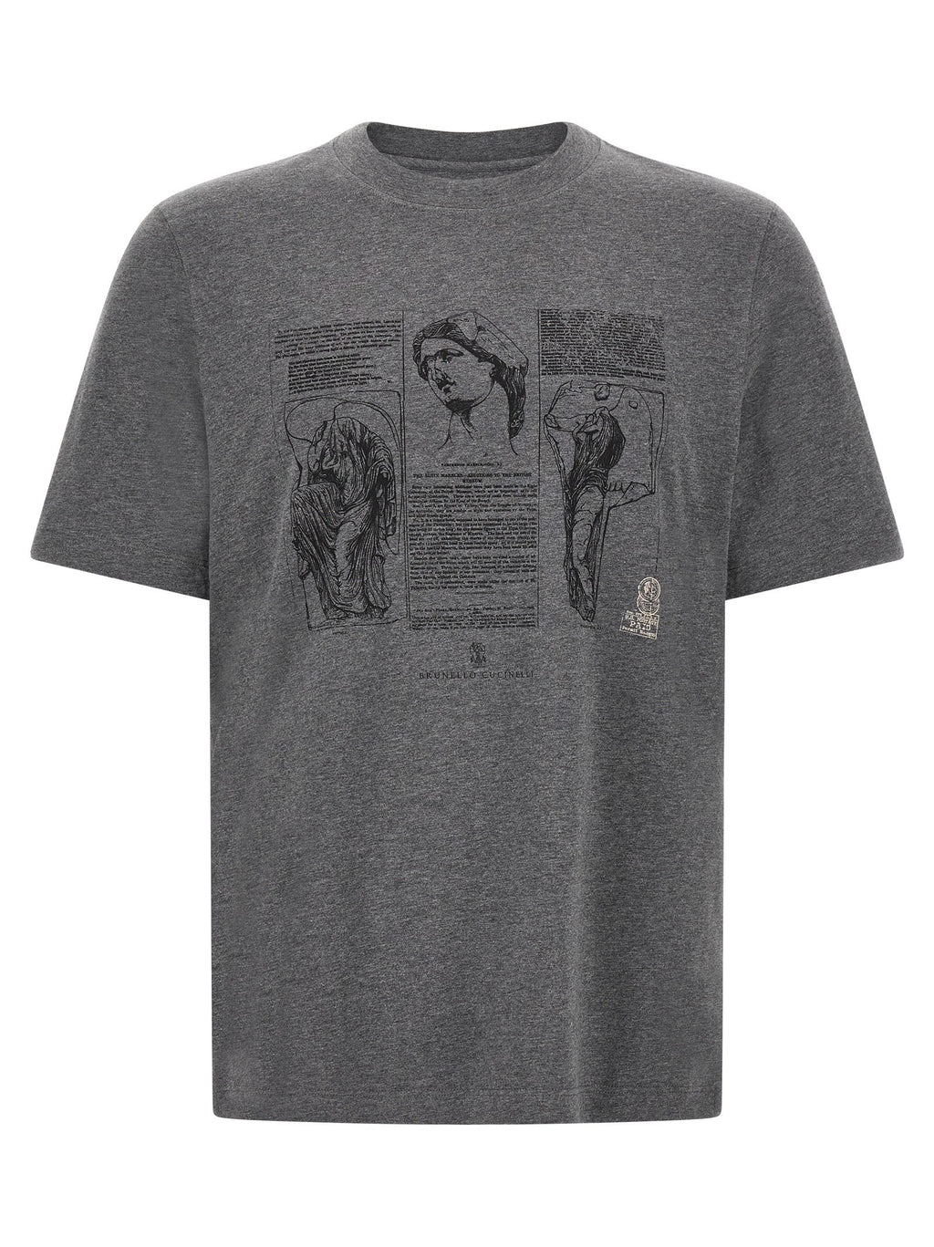 Brunello Cucinelli Gray Cotton T-Shirt