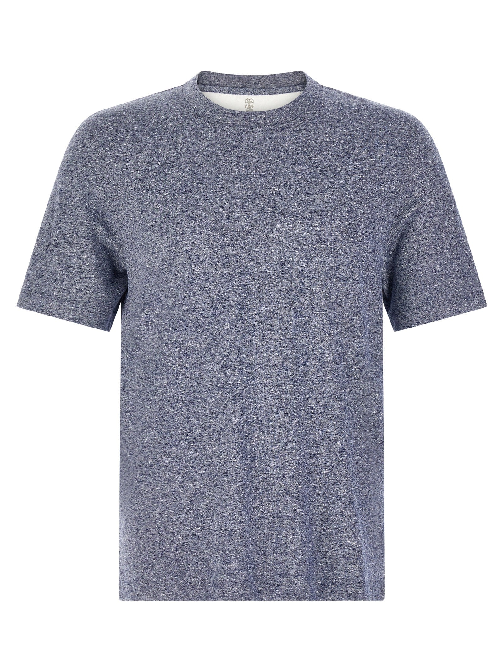 Brunello Cucinelli Blue Linen T-Shirt Brunello Cucinelli