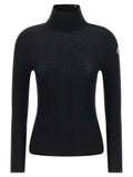 Moncler Black Virgin Wool Cardigan
