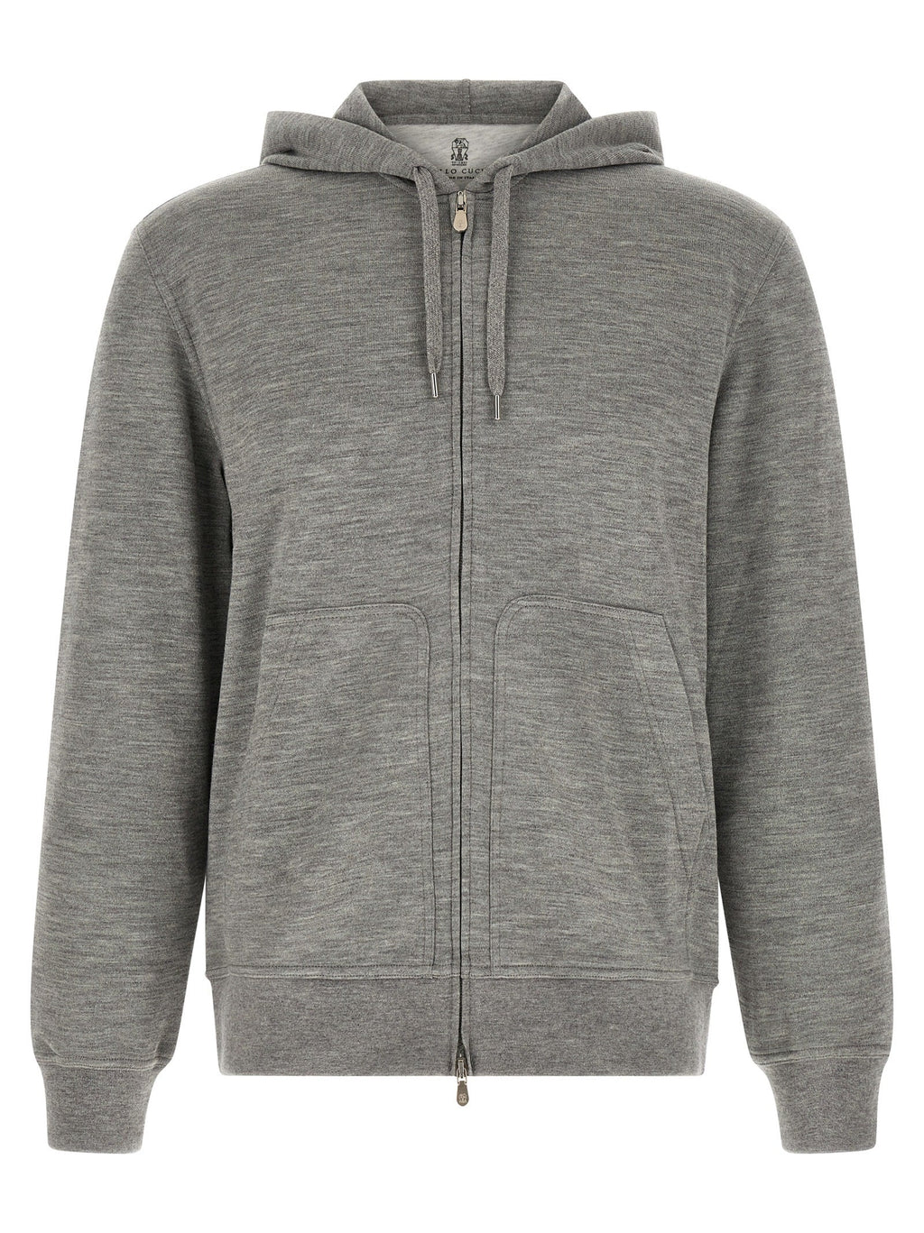 Brunello Cucinelli Gray Cashmere Sweatshirt Brunello Cucinelli