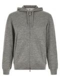 Brunello Cucinelli Gray Cashmere Sweatshirt Brunello Cucinelli