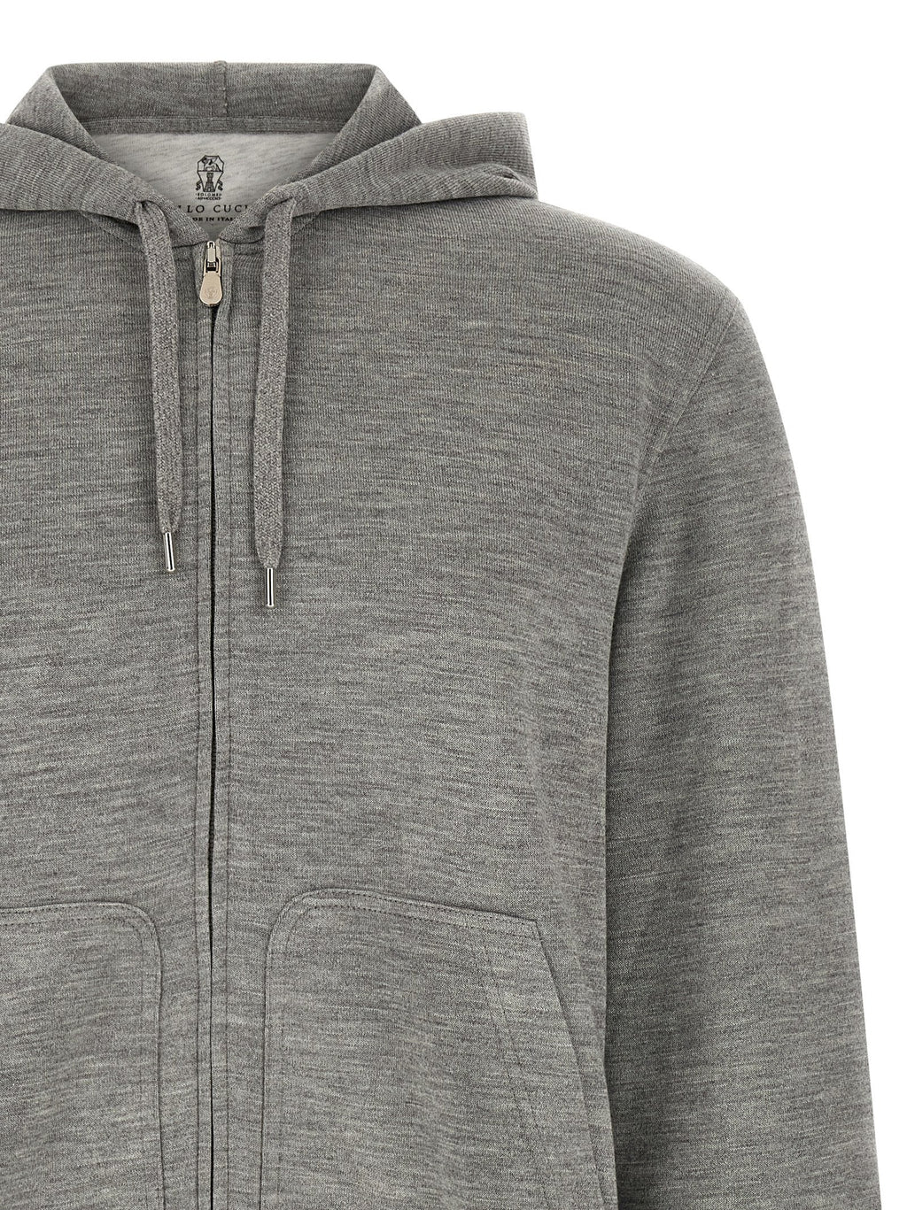Brunello Cucinelli Gray Cashmere Sweatshirt Brunello Cucinelli