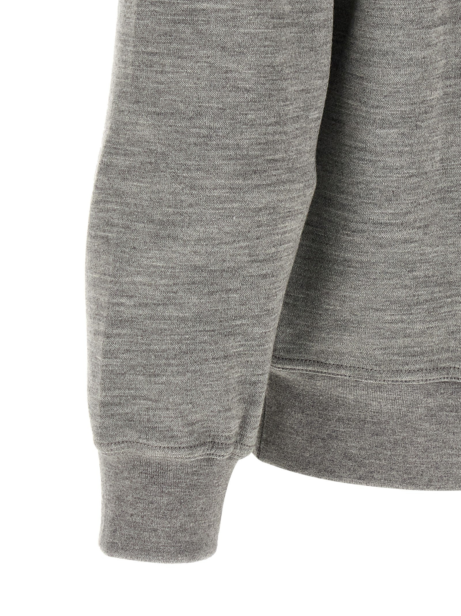Brunello Cucinelli Gray Cashmere Sweatshirt Brunello Cucinelli