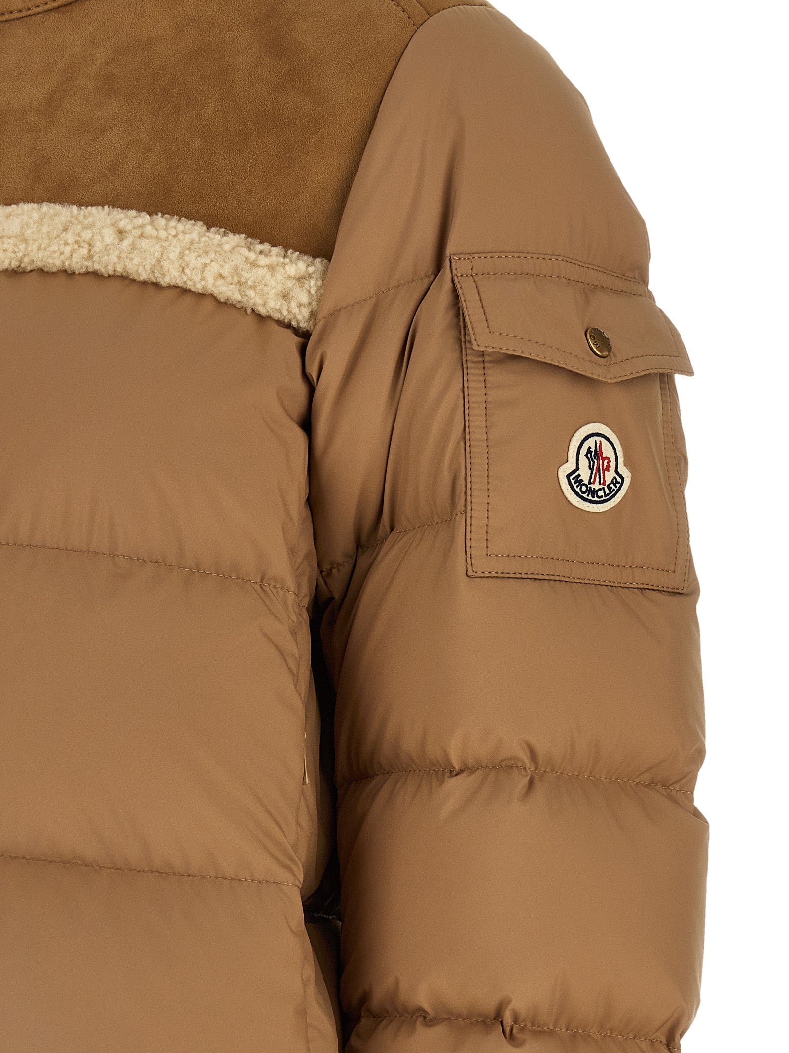 Moncler Beige Polyester Full-Length Jacket
