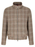 Brunello Cucinelli Brown Wool Full-Length Jacket Brunello Cucinelli