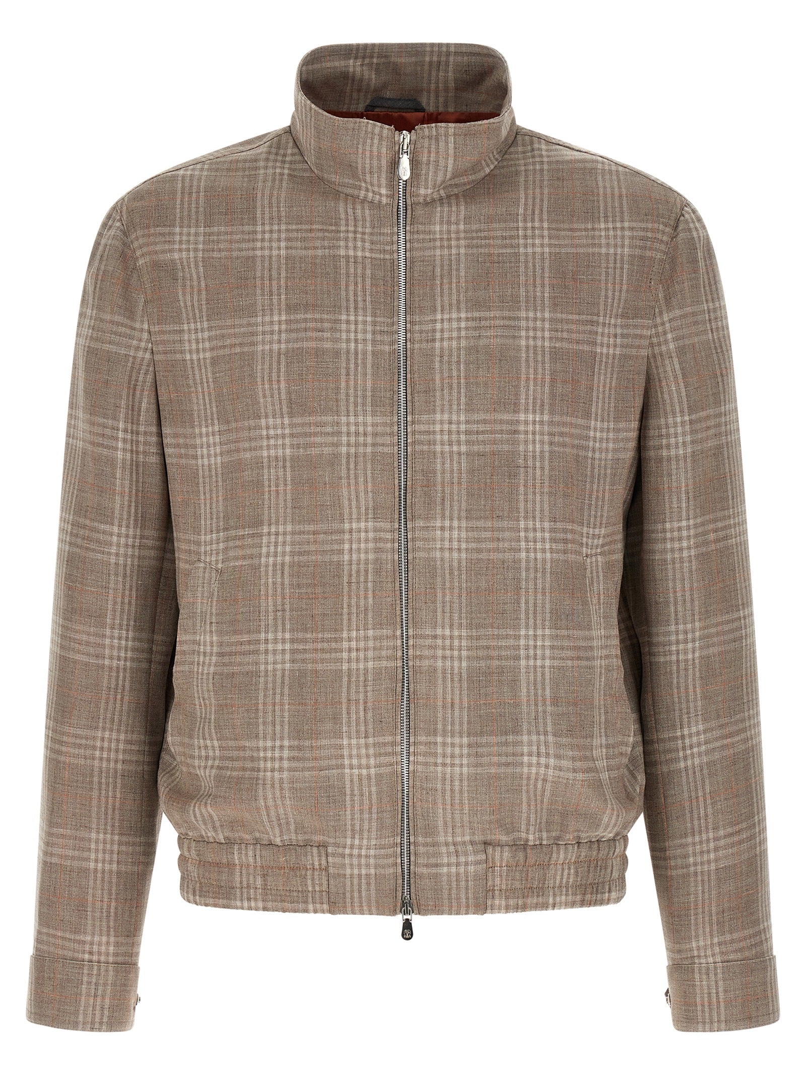 Brunello Cucinelli Brown Wool Full-Length Jacket Brunello Cucinelli