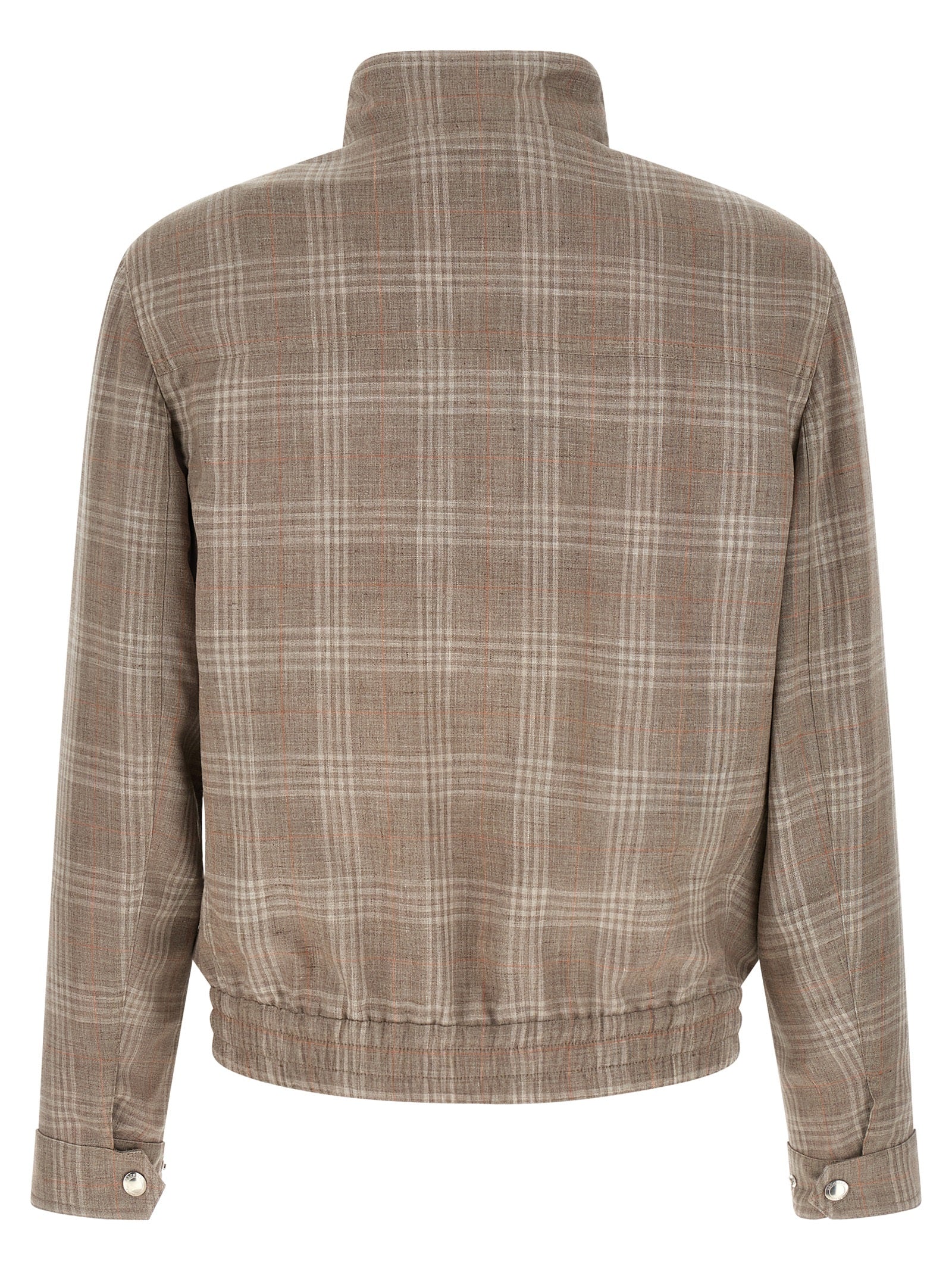 Brunello Cucinelli Brown Wool Full-Length Jacket Brunello Cucinelli