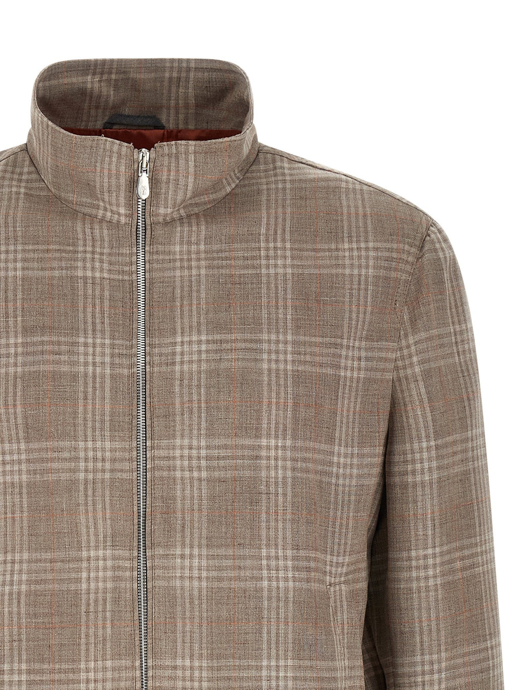 Brunello Cucinelli Brown Wool Full-Length Jacket Brunello Cucinelli