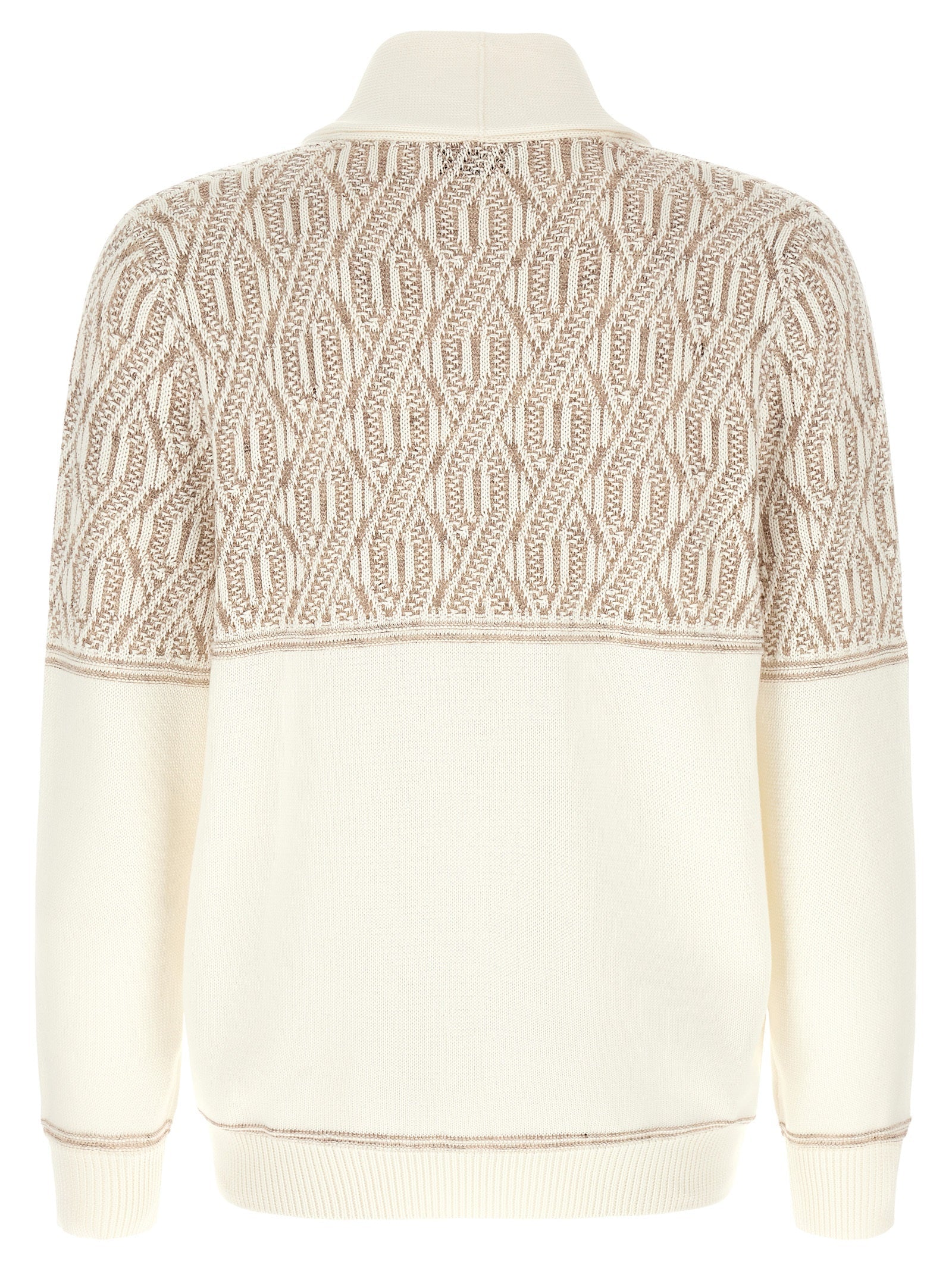 Brunello Cucinelli Beige Cotton Cardigan Brunello Cucinelli