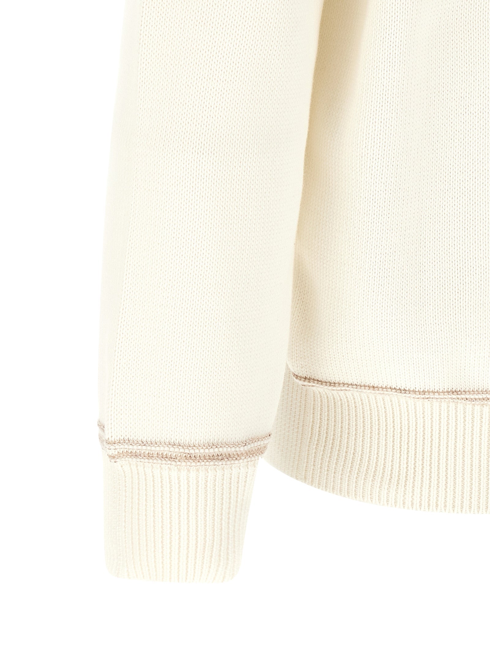 Brunello Cucinelli Beige Cotton Cardigan Brunello Cucinelli