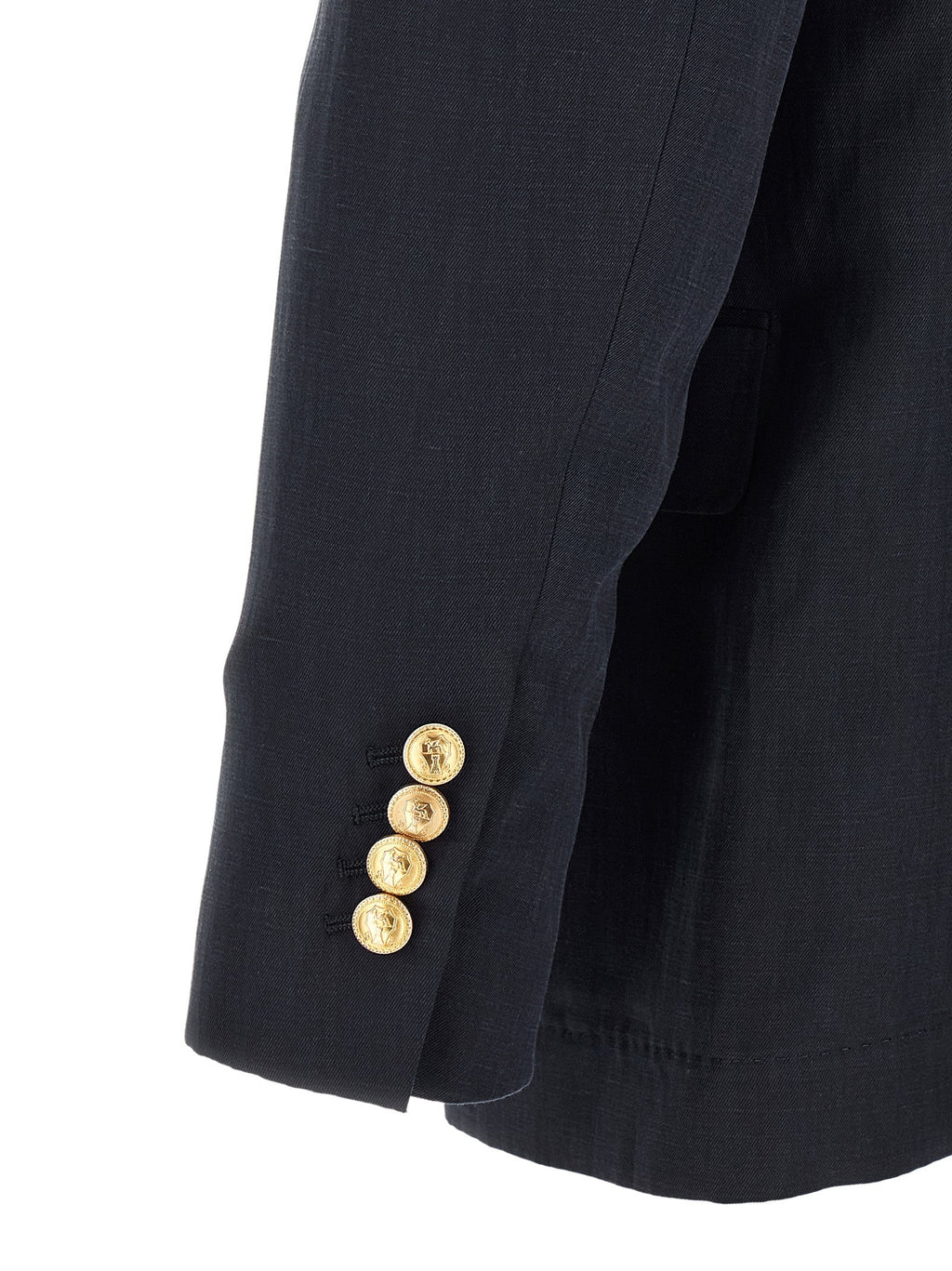Brunello Cucinelli Blue Silk Blazer