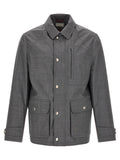 Brunello Cucinelli Gray Virgin Wool Full-Length Jacket Brunello Cucinelli
