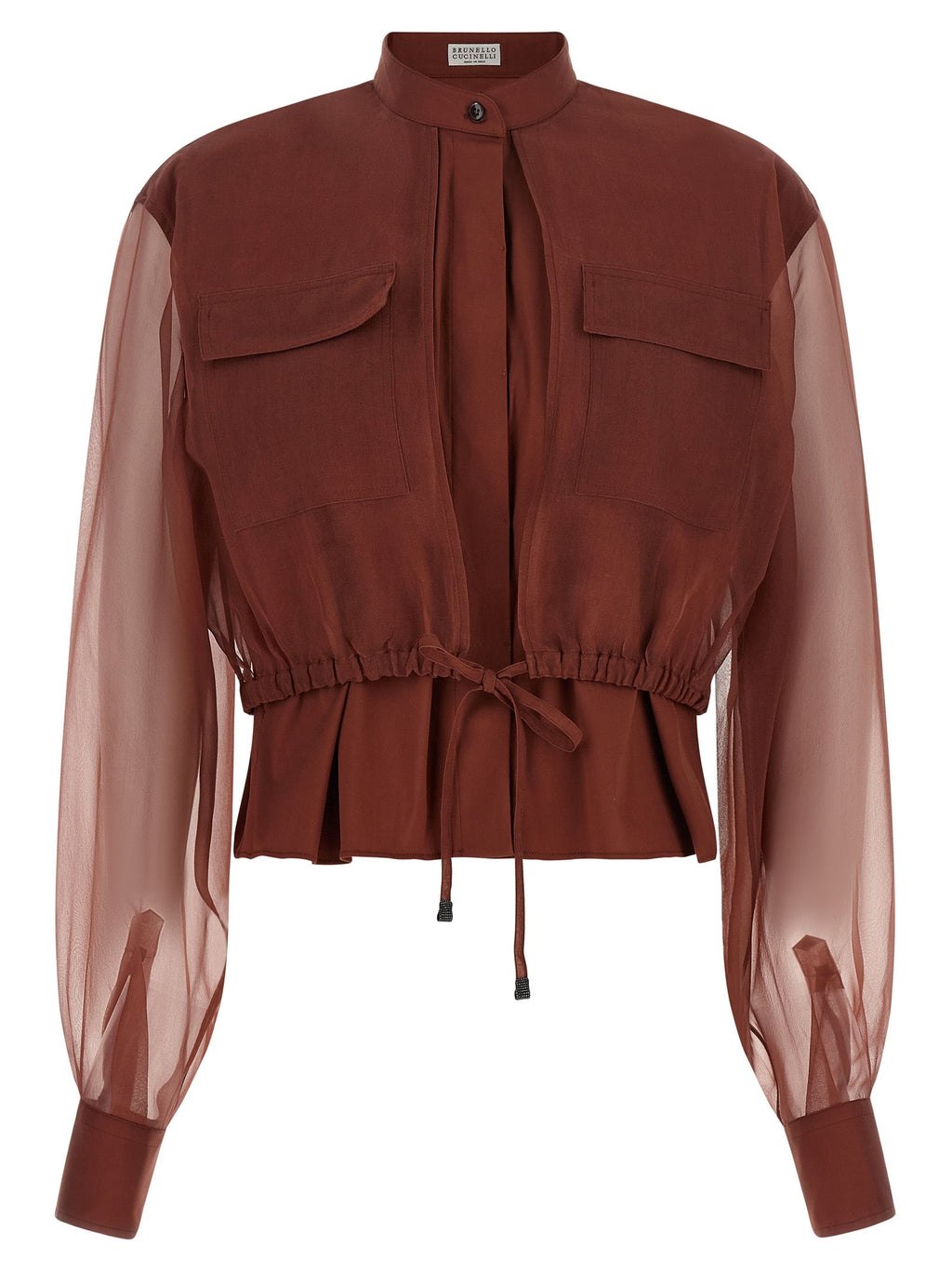 Brunello Cucinelli Brown Cotton Blouse