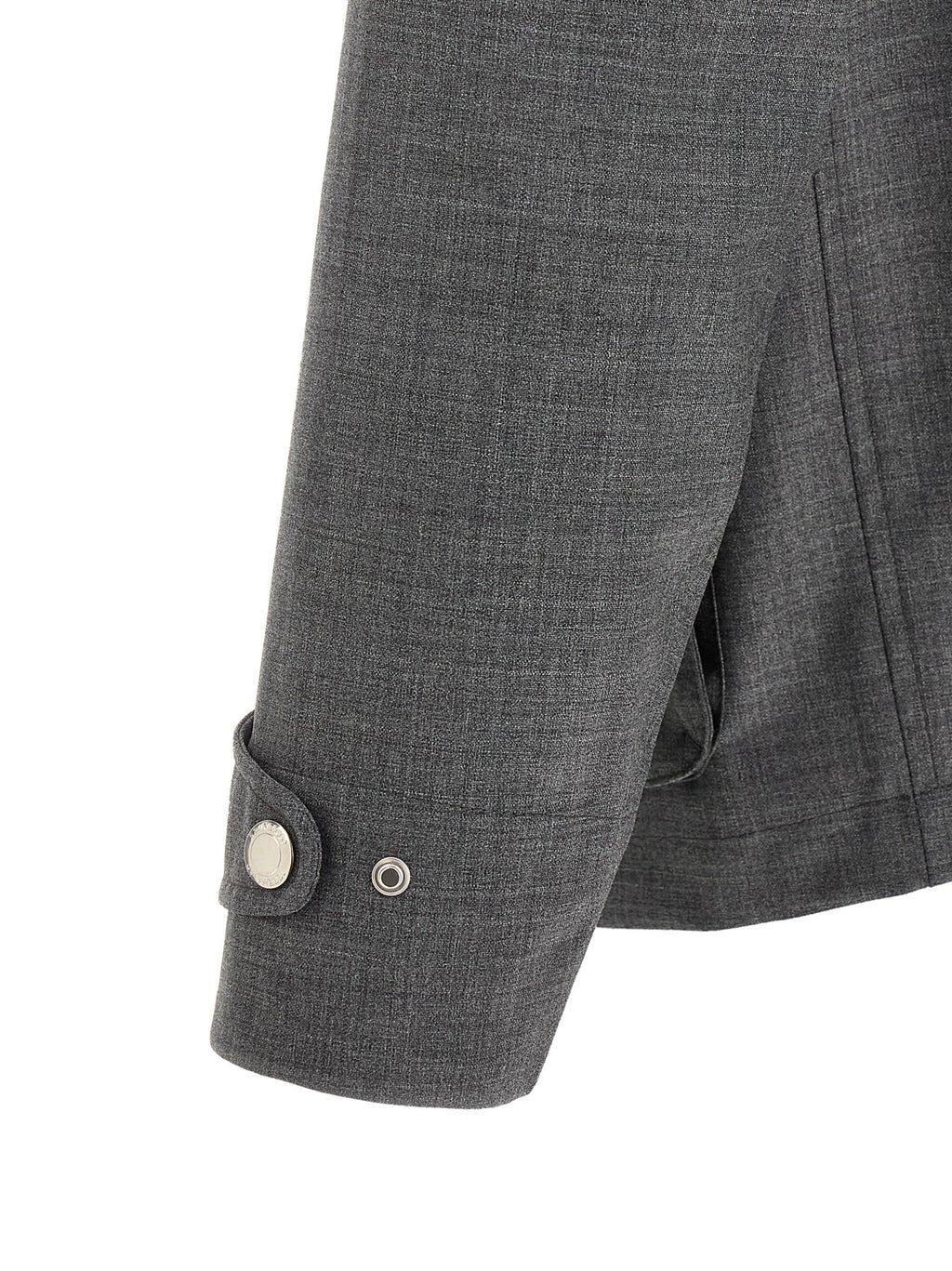 Brunello Cucinelli Gray Virgin Wool Full-Length Jacket Brunello Cucinelli