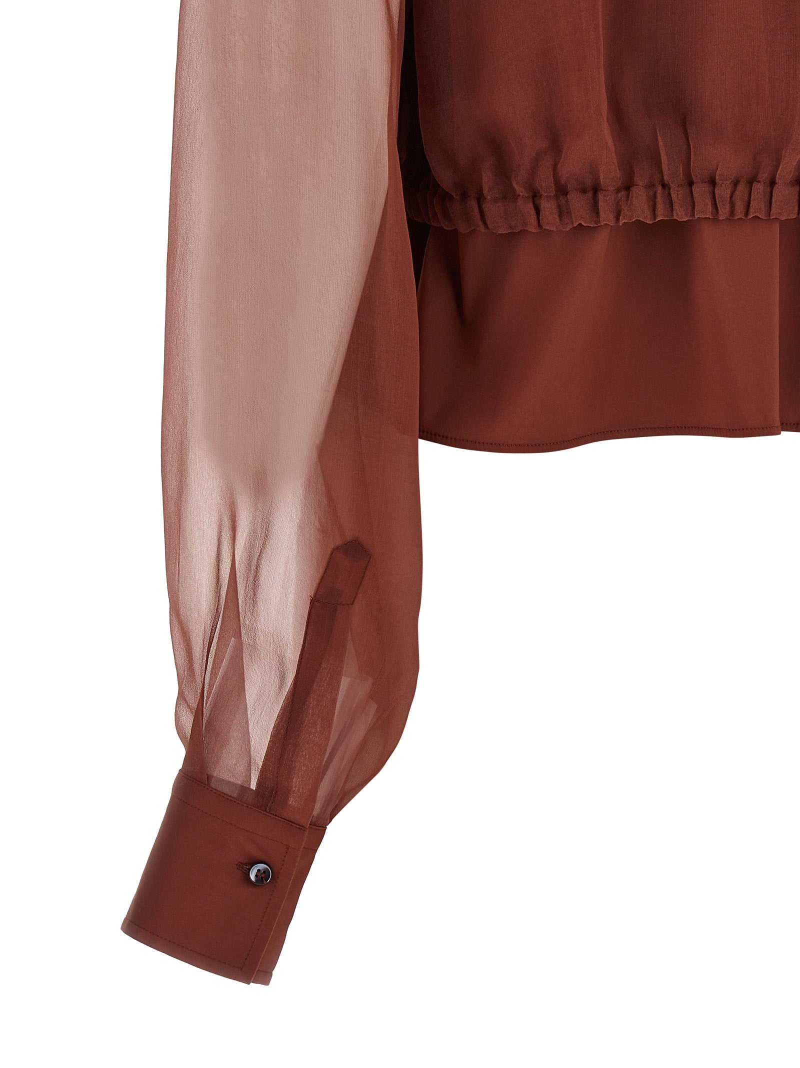 Brunello Cucinelli Brown Cotton Blouse