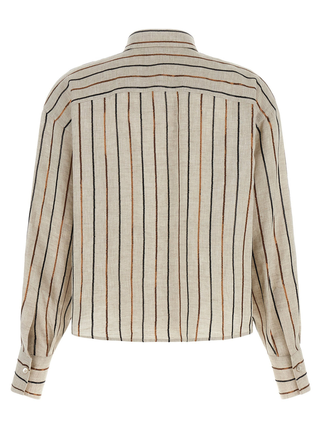 Brunello Cucinelli Beige Linen Blouse