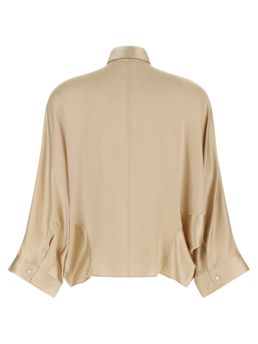 Brunello Cucinelli Beige Silk Blouse