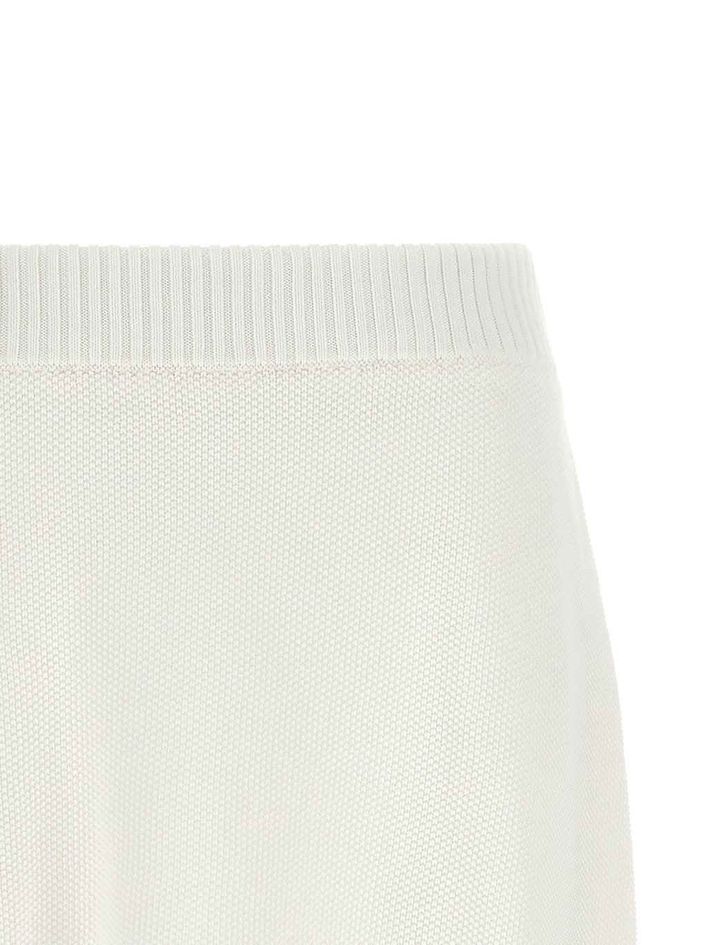 Brunello Cucinelli White Cotton Long Skirt