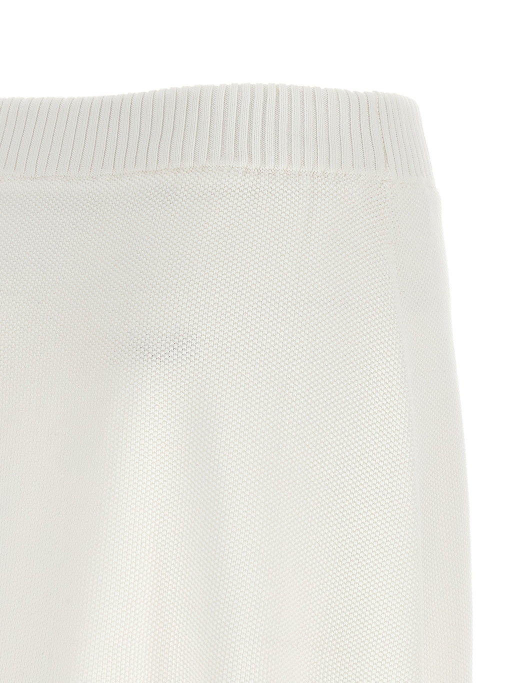 Brunello Cucinelli White Cotton Long Skirt