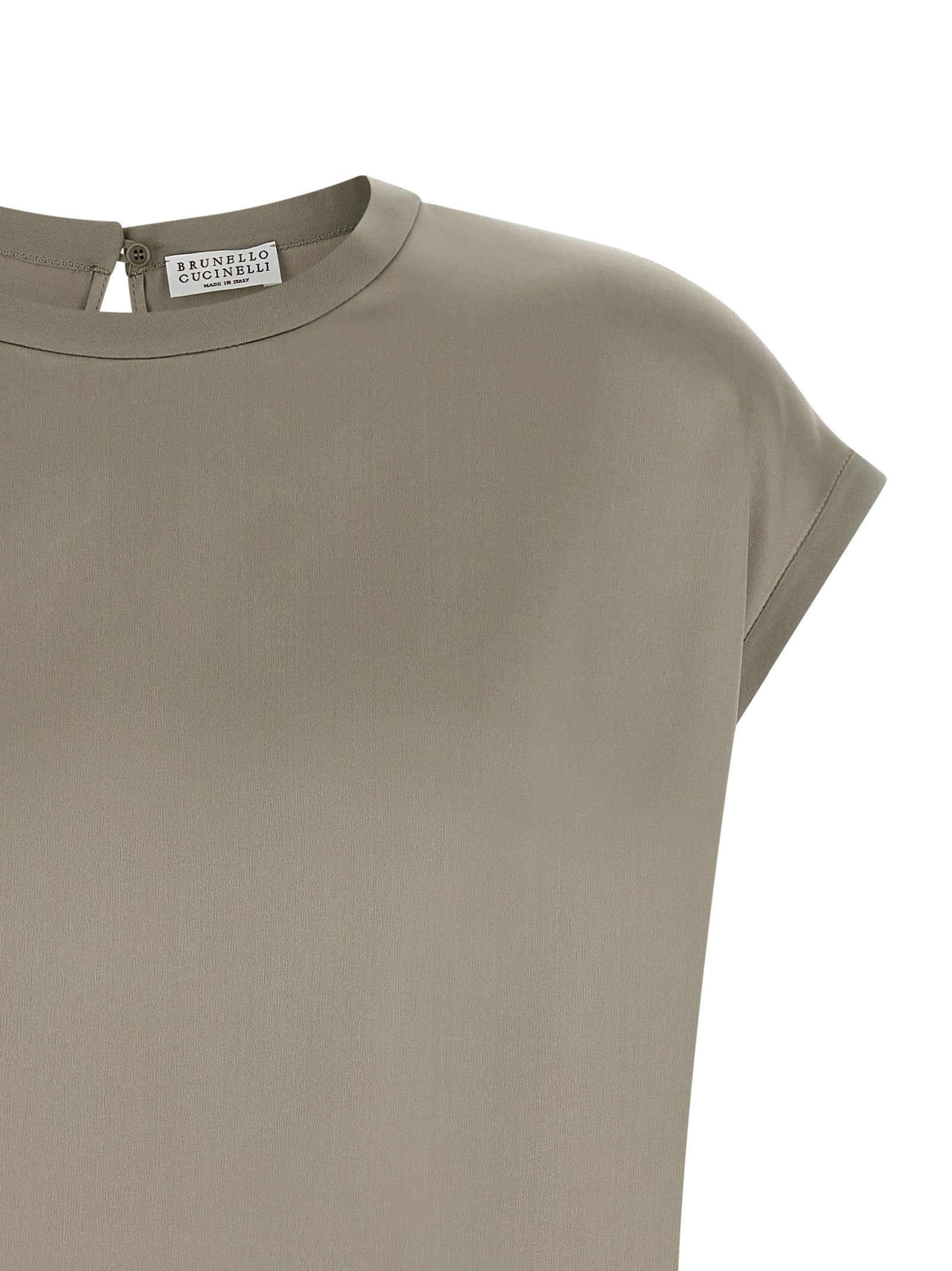 Brunello Cucinelli Bicolor Silk Blouse
