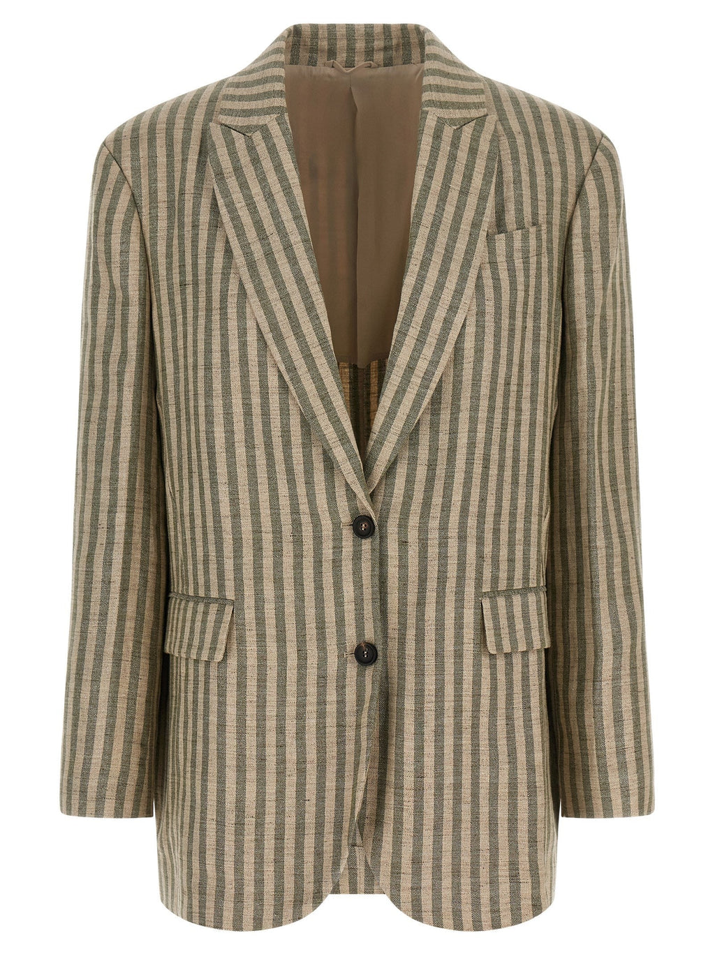 Brunello Cucinelli Bicolor Linen Blazer Brunello Cucinelli