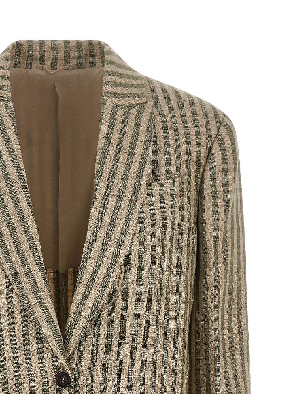 Brunello Cucinelli Bicolor Linen Blazer Brunello Cucinelli