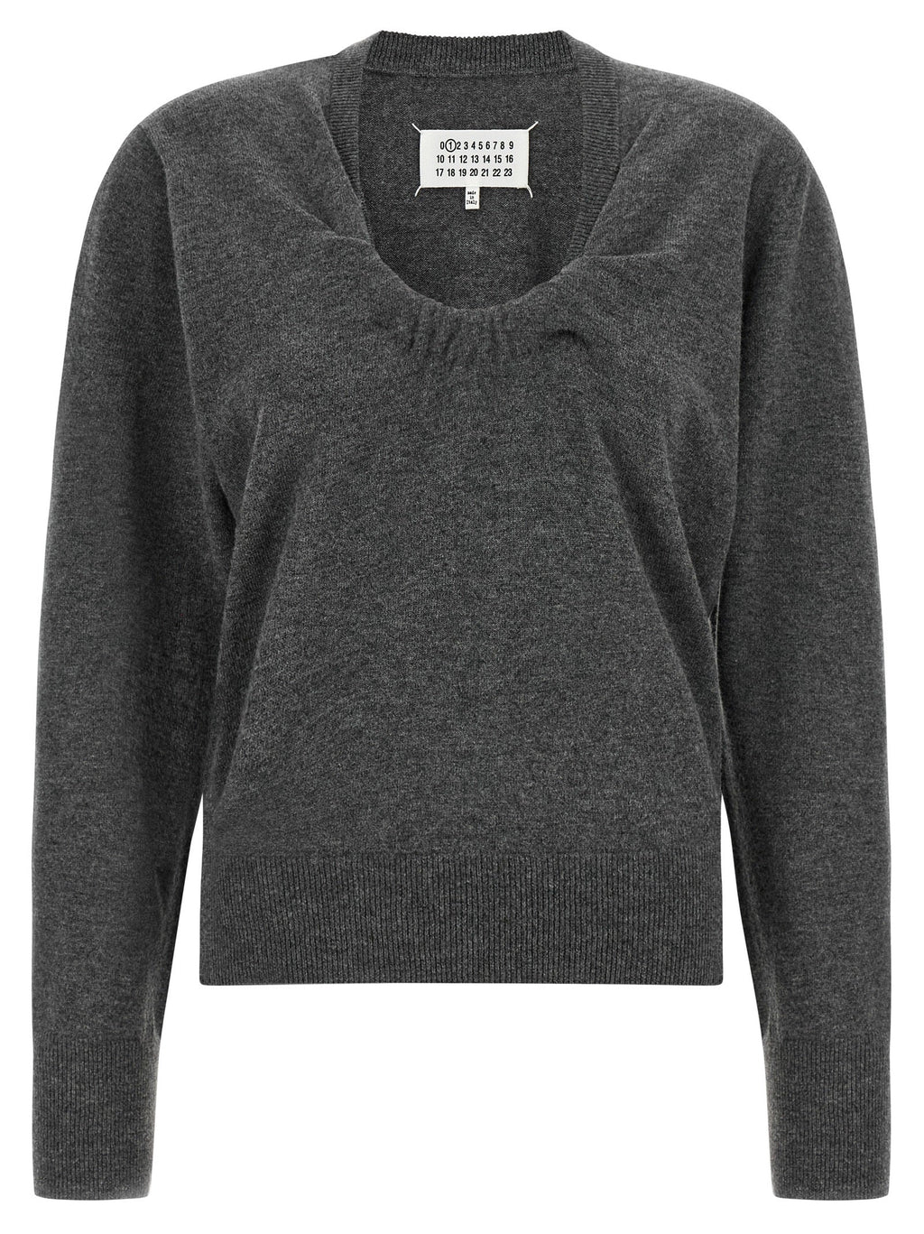 Maison Margiela Gray Virgin Wool Cardigan
