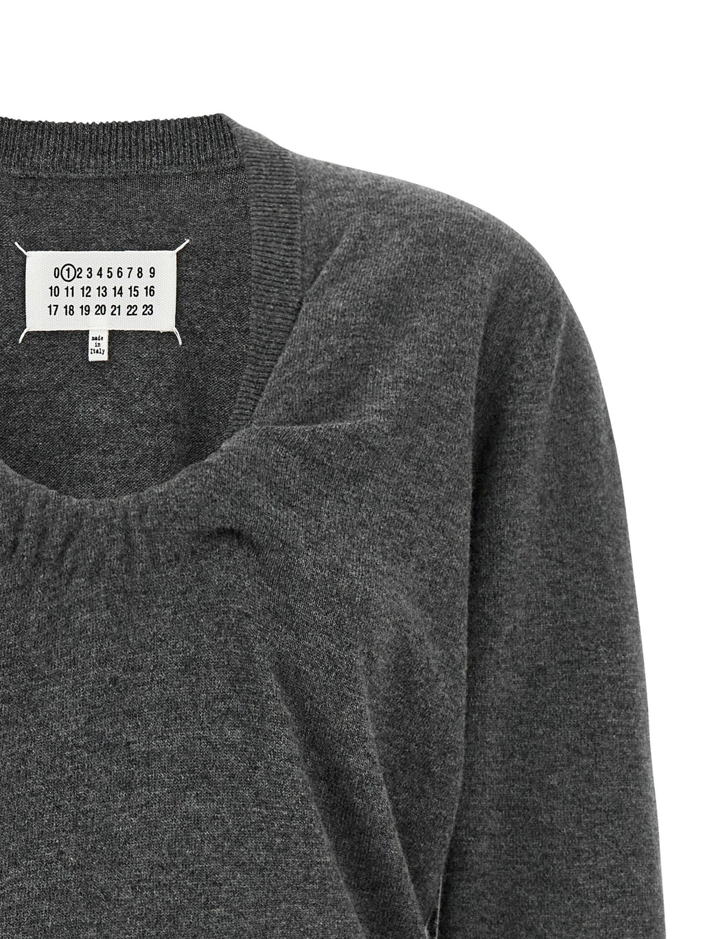 Maison Margiela Gray Virgin Wool Cardigan